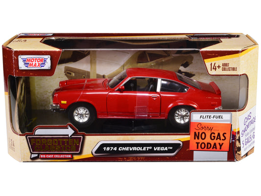 1974 Chevrolet Vega Red "Forgotten Classics" Series 1/24 Diecast Model Car by Motormax <h2>1974 Motormax</h2> <p>High-quality perfect for collectors and enthusiasts. Features detailed interior exterio