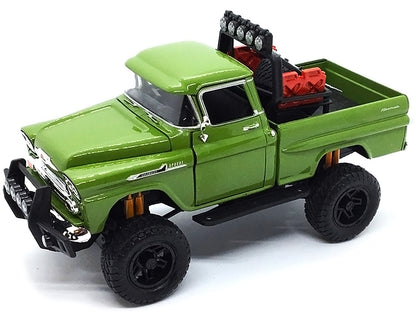 1958 Chevrolet Apache Fleetside Pickup Truck Off Road Green 1/24 Diecast Model by Motormax <h2>1958 Motormax</h2> <p>High-quality car perfect for collectors and enthusiasts. Features detailed interior
