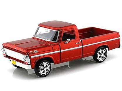 1969 Ford F-100 Pickup Truck Burgundy 1/24 Diecast Model Car by Motormax <h2>1969 Motormax</h2> <p>High-quality perfect for collectors and enthusiasts. Features detailed interior exterior craftsmanshi