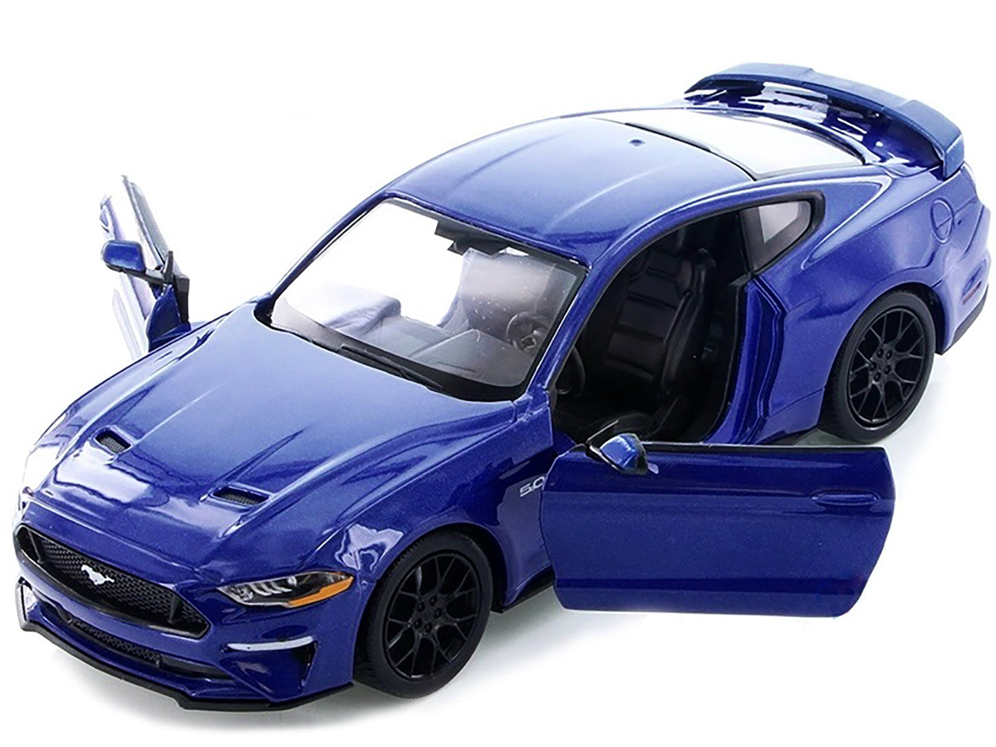 2018 Ford Mustang GT 5.0 Blue with Black Wheels 1/24 Diecast Model Car by Motormax <h2>2018 Motormax</h2> <p>High-quality perfect for collectors and enthusiasts. Features detailed interior exterior cr
