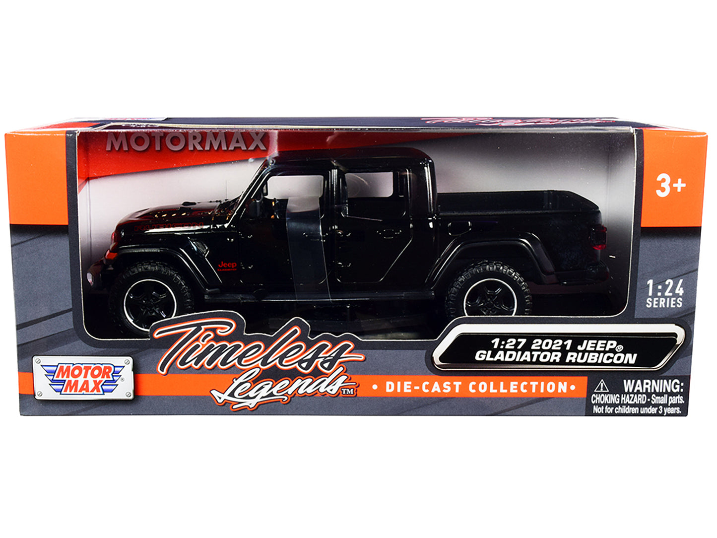 2021 Jeep Gladiator Rubicon (Closed Top) Pickup Truck Black 1/24-1/27 Diecast Model Car by Motormax <h2>2021 Motormax</h2> <p>High-quality perfect for collectors and enthusiasts. Features detailed int