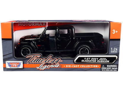 2021 Jeep Gladiator Rubicon (Closed Top) Pickup Truck Black 1/24-1/27 Diecast Model Car by Motormax <h2>2021 Motormax</h2> <p>High-quality perfect for collectors and enthusiasts. Features detailed int