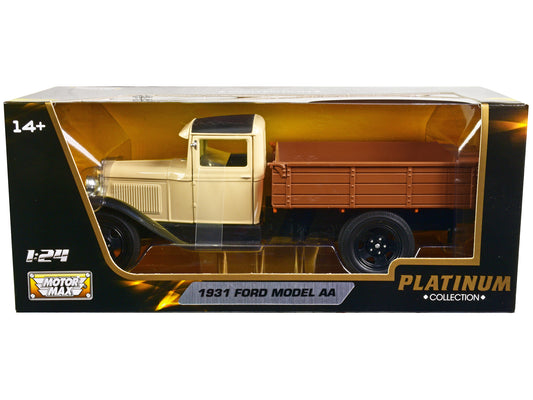 1931 Ford Model AA Pickup Truck Cream and Black "Platinum Collection" Series 1/24 Diecast Car by Motormax <h2>1931 Motormax</h2> <p>High-quality perfect for collectors enthusiasts. Features detailed i