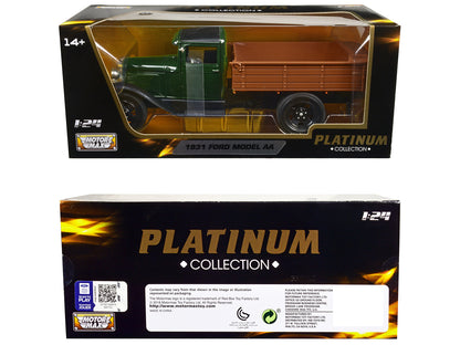 1931 Ford Model AA Pickup Truck Dark Green and Black "Platinum Collection" Series 1/24 Diecast Car by Motormax <h2>1931 Motormax</h2> <p>High-quality perfect for collectors enthusiasts. Features detai