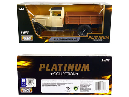 1931 Ford Model AA Pickup Truck Cream and Black "Platinum Collection" Series 1/24 Diecast Car by Motormax <h2>1931 Motormax</h2> <p>High-quality perfect for collectors enthusiasts. Features detailed i