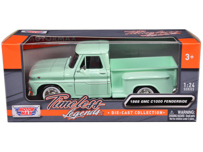 1966 GMC C1000 Fenderside Pickup Truck Light Green "Timeless Legends" Series 1/24 Diecast Model Car by Motormax <h2>1966 Motormax</h2> <p>High-quality perfect for collectors and enthusiasts. Features