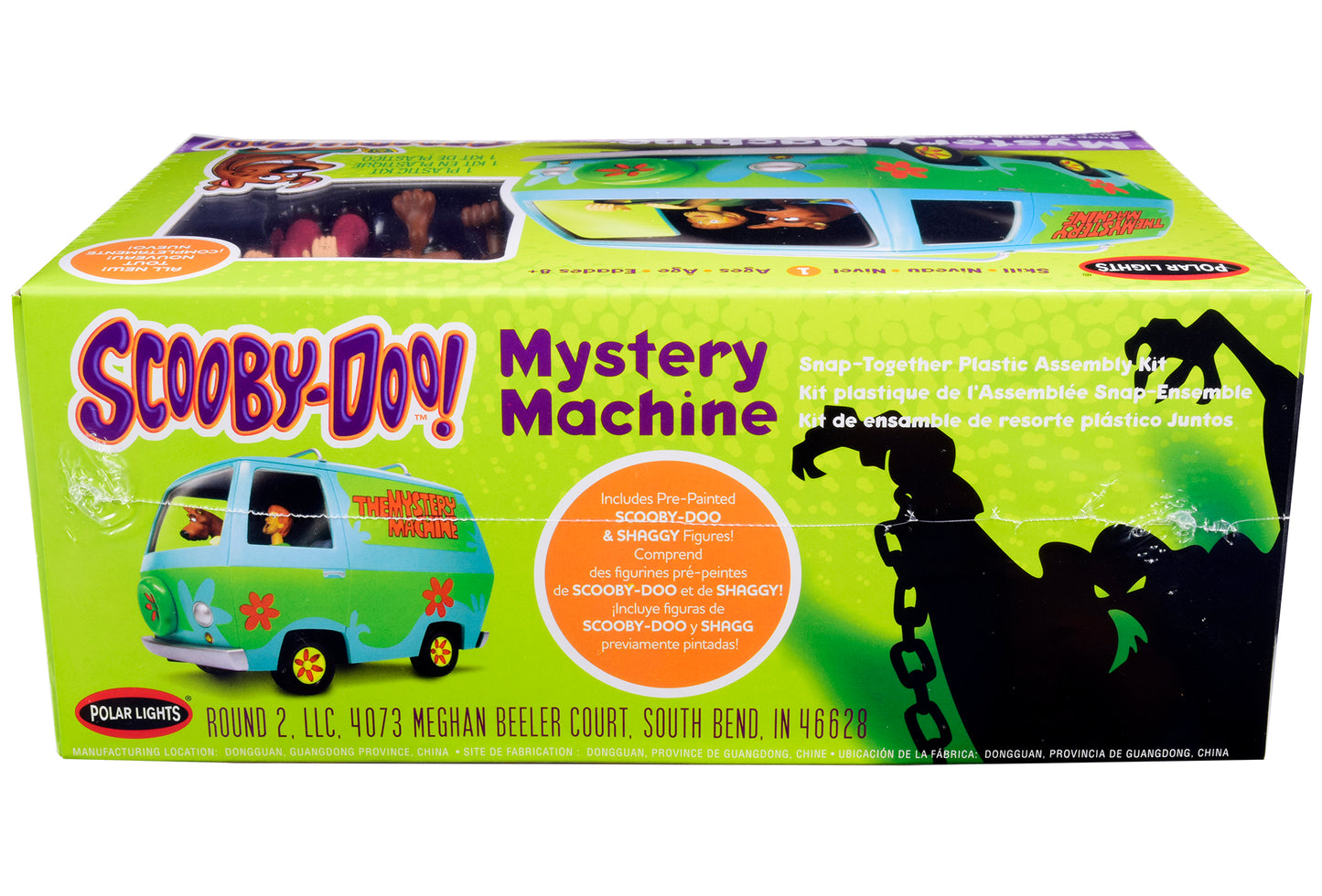 Skill 1 Snap Model Kit The Mystery Machine with Two Figurines (Scooby-Doo and Shaggy) 1/25 Scale Model by Polar Lights T&y