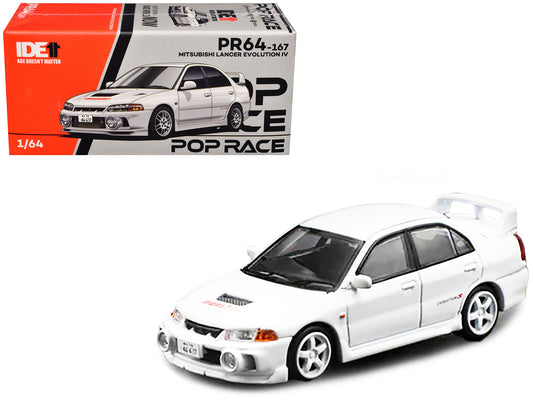 Mitsubishi Lancer Evolution IV RHD (Right Hand Drive) White "Indonesia T&y Diecast Expo 2024 Exclusive" 1/64 T&y Diecast Model Car by Pop Race