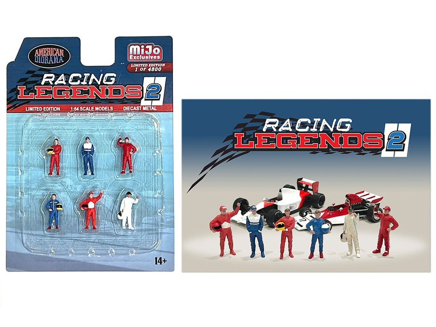 "Racing Legends 2" 6 piece Diecast Set (6 Driver Figures) Limited Edition to 4800 pieces Worldwide for 1/64 Scale Models by American Diorama <h2>"Racing Diorama</h2> <p>High-quality model car perfect
