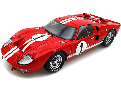 1966 Ford GT-40 MK 2 Red #1 1/18 Diecast Model Car by Shelby Collectibles