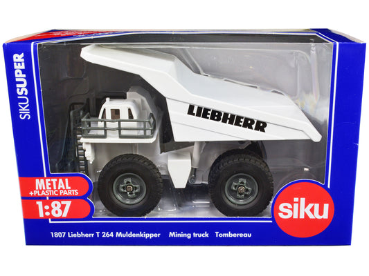 Liebherr T 264 Mining Truck White 1/87 (HO) T&y Diecast Model by Siku