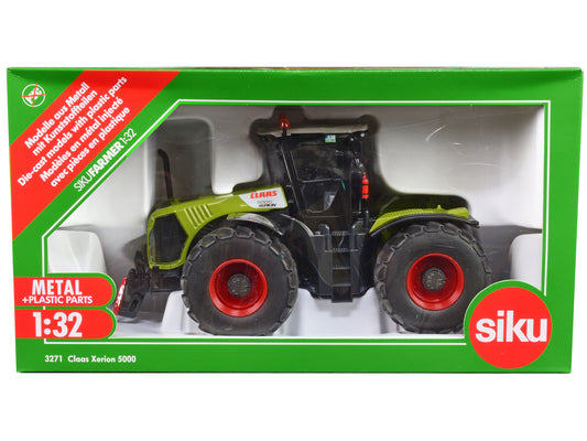 Claas 5000 Xerion Tractor Green with Gray Top 1/32 T&y Diecast Model by Siku