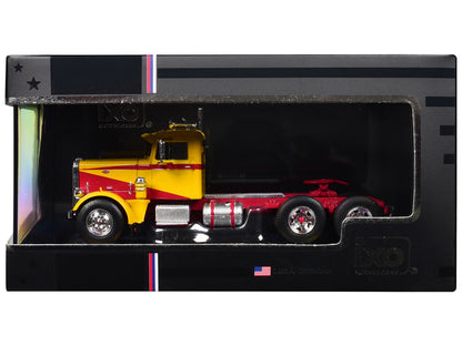 1963 Peterbilt 381 Truck Tractor Yellow with Red Graphics 1/64 Diecast