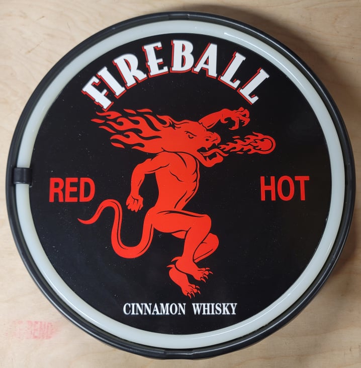 Fireball Cinnamon Whisky Bar sign Illuminated led 12